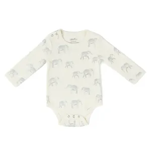 PEHR Combinaison à pression en coton biologique - Éléphant Follow Me