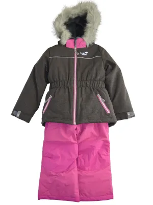 Combinaison de neige Perlimpinpin pour tout-petits & grandes filles - Texturé corail (Tailles 2, 3, 3x, 4, 6x & 12) Babykids Perlimpinpin
