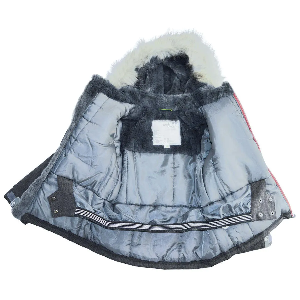 Combinaison neige pour fillette Perlimpinpin - Texturé kaki (Tailles 2 & 4) Babykids Perlimpinpin