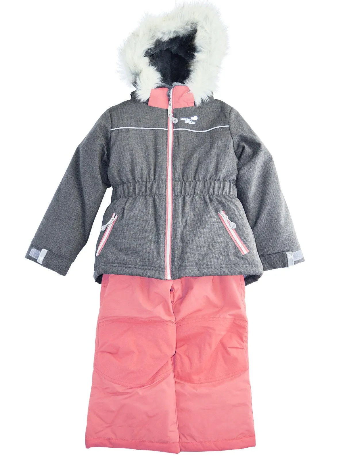 Combinaison neige pour fillette Perlimpinpin - Texturé kaki (Tailles 2 & 4) Babykids Perlimpinpin