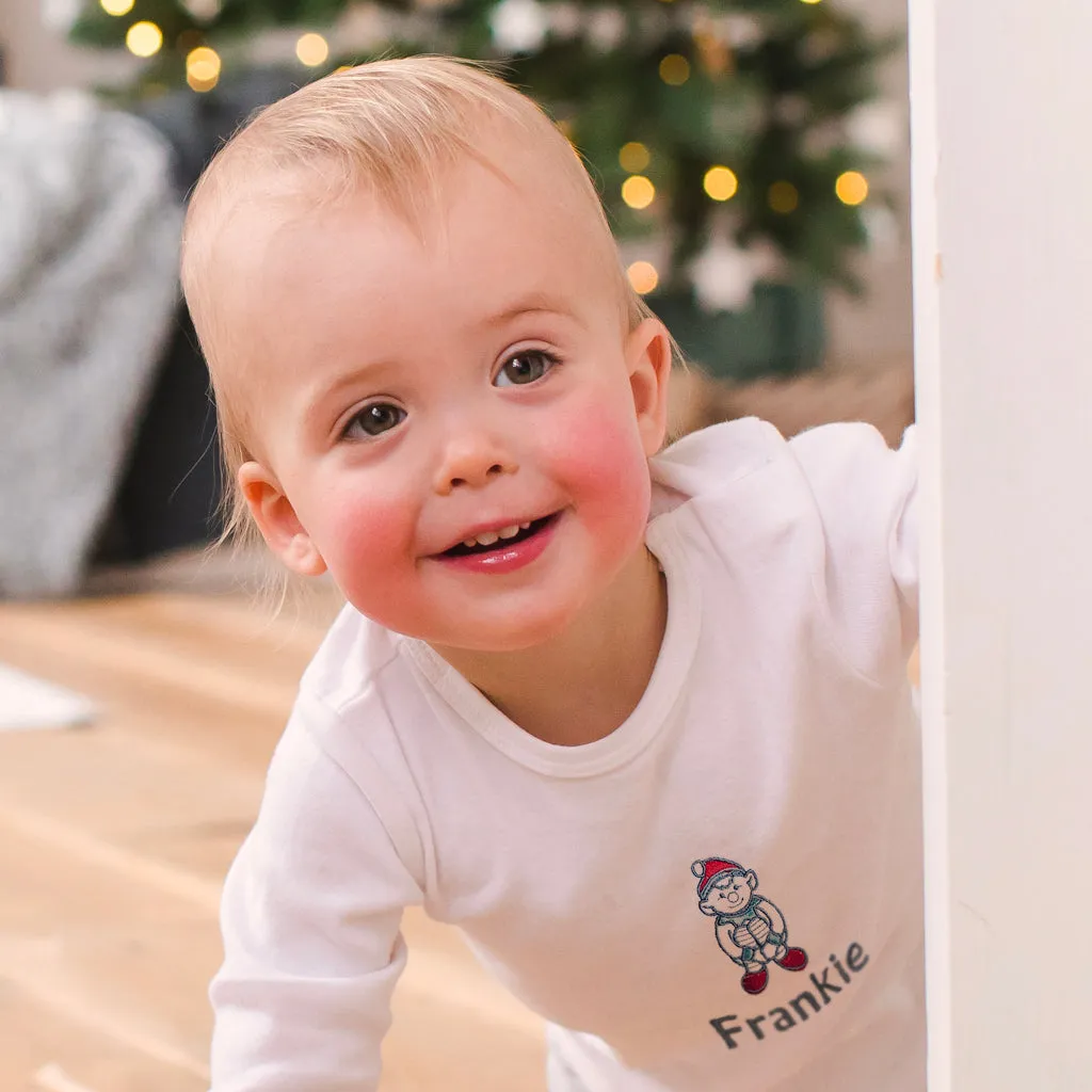 T-shirt personnalisé brodé de lutin et cracker de Noël