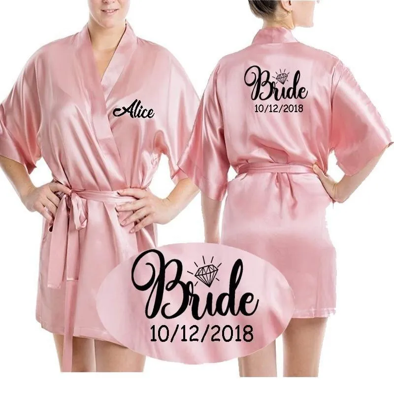 Robe de mariée personnalisée en soie satinée - Robes de mariée sur mesure