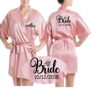 Robe de mariée personnalisée en soie satinée - Robes de mariée sur mesure