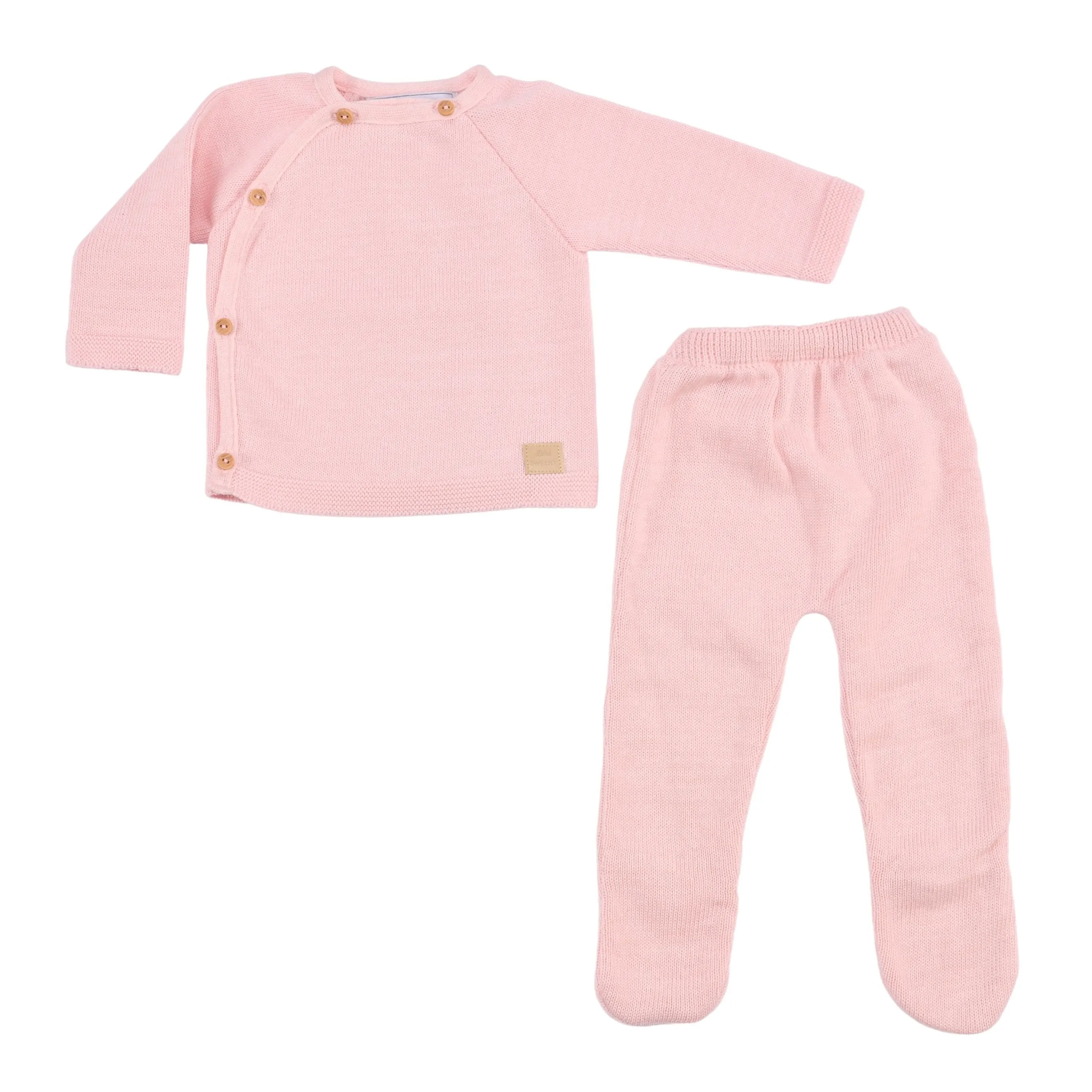 Boîte Cadeau Petit Sweeny | Ensemble en Coton Bio Tricoté Rose pour Filles (6) Babykids_Bébé-Sweeny