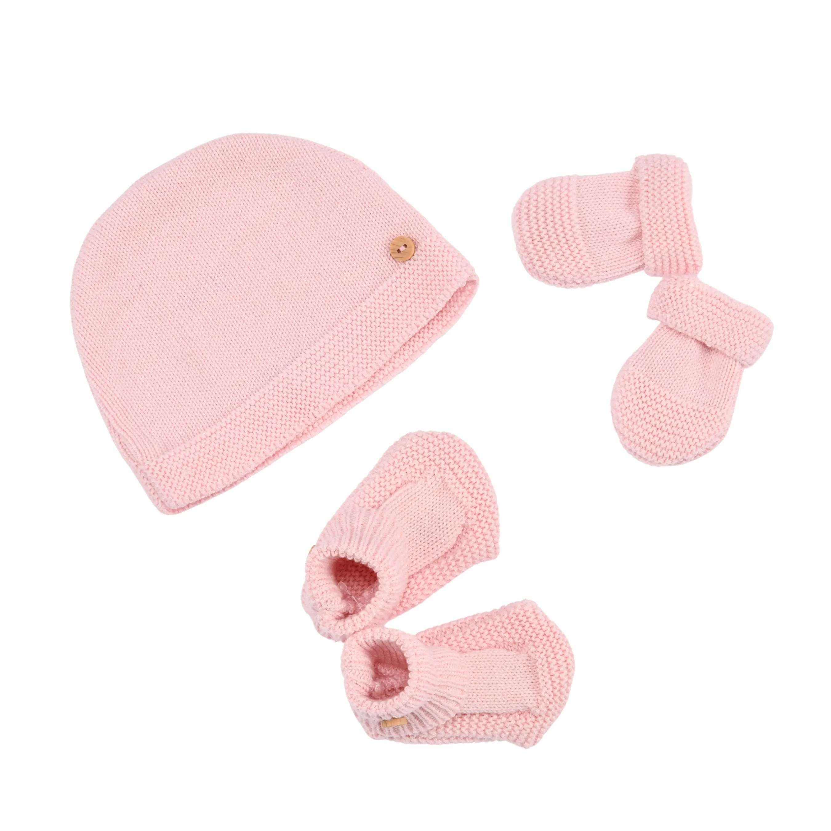 Boîte Cadeau Petit Sweeny | Ensemble en Coton Bio Tricoté Rose pour Filles (6) Babykids_Bébé-Sweeny