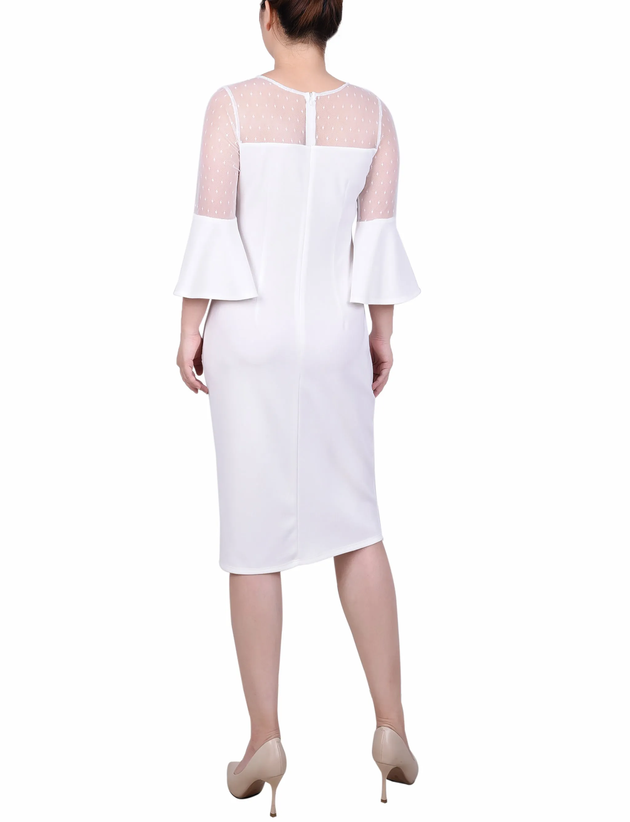 Robe col scuba Petite Illusion