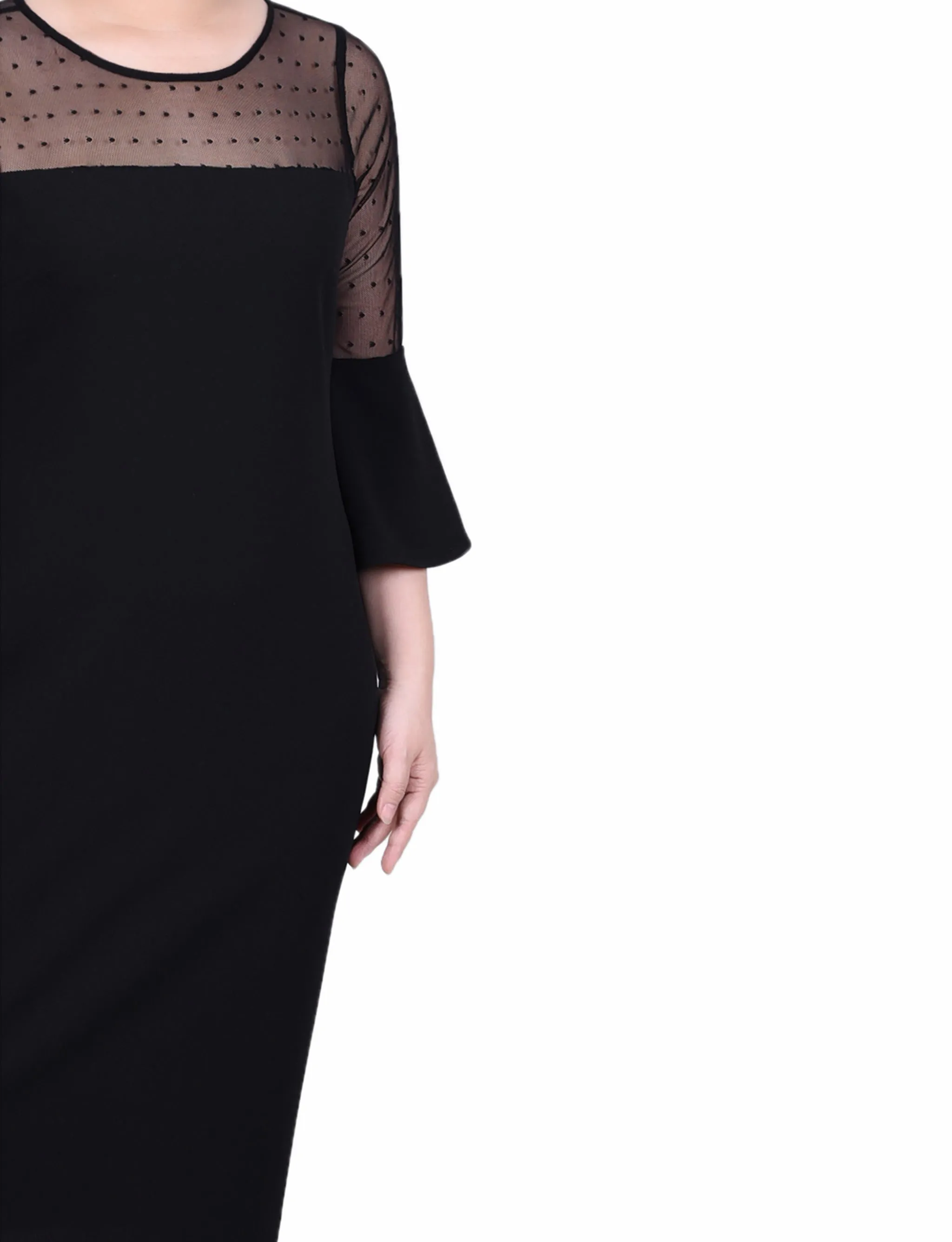 Robe col scuba Petite Illusion