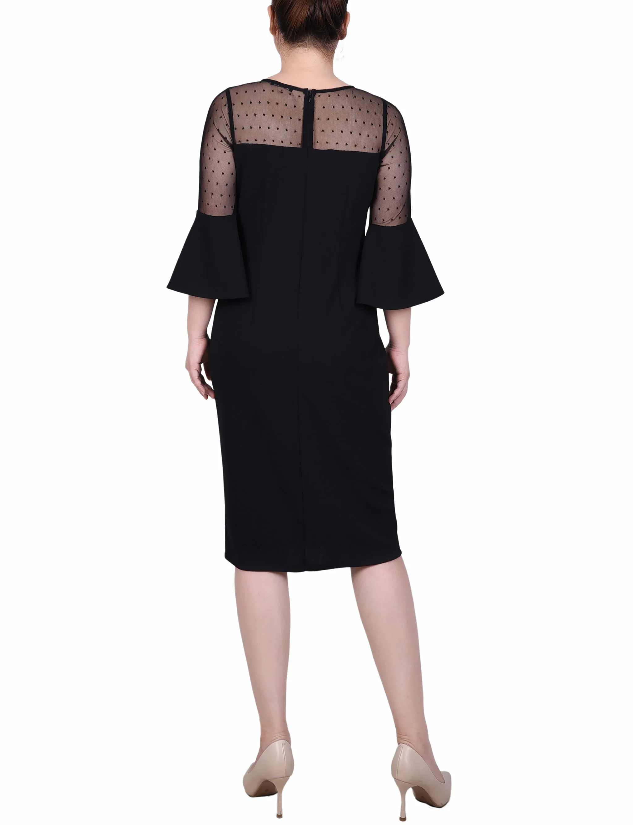Robe col scuba Petite Illusion