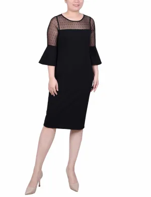 Robe col scuba Petite Illusion