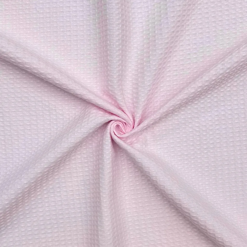 Tissu gaufré 100% coton rose