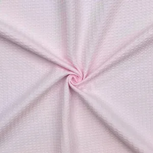 Tissu gaufré 100% coton rose