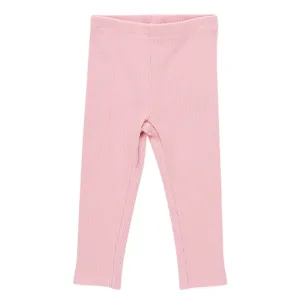 Pink Chicken Girls Leggings à côtes bio en abricot
