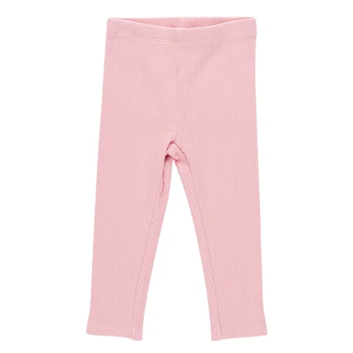 Pink Chicken Girls Leggings à côtes bio en abricot