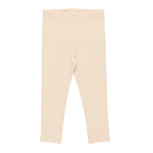 Pink Chicken Girls Leggings à côtes bio en crème