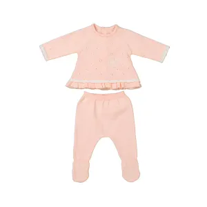 Ensemble de jambières en tricot rose