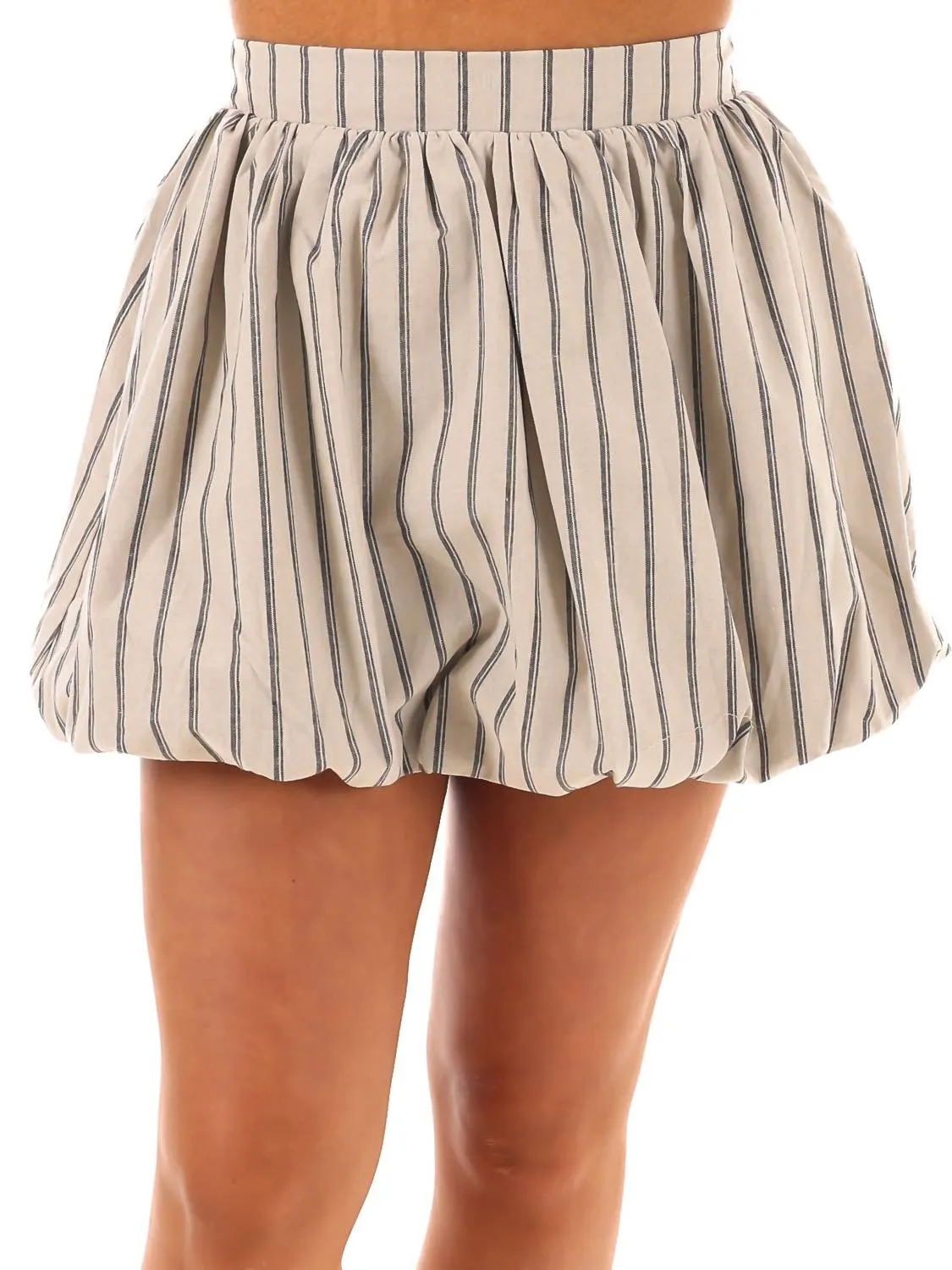 Jupe Mini Bulle Ludique en Taupe