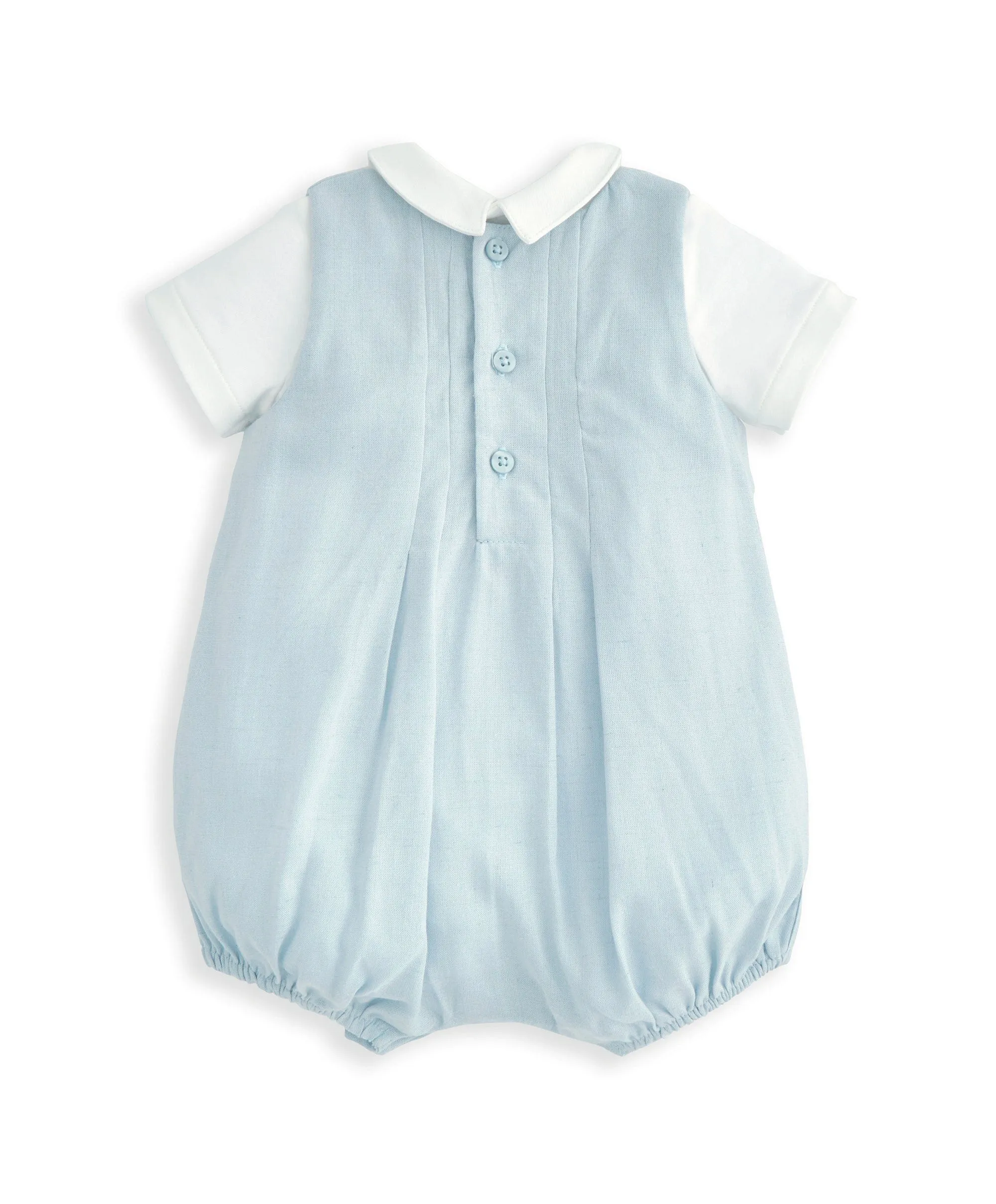 Ensemble Combishort Plissé et Body (2 Pièces) - Blanc Bébé Enfant Mamas & Papas