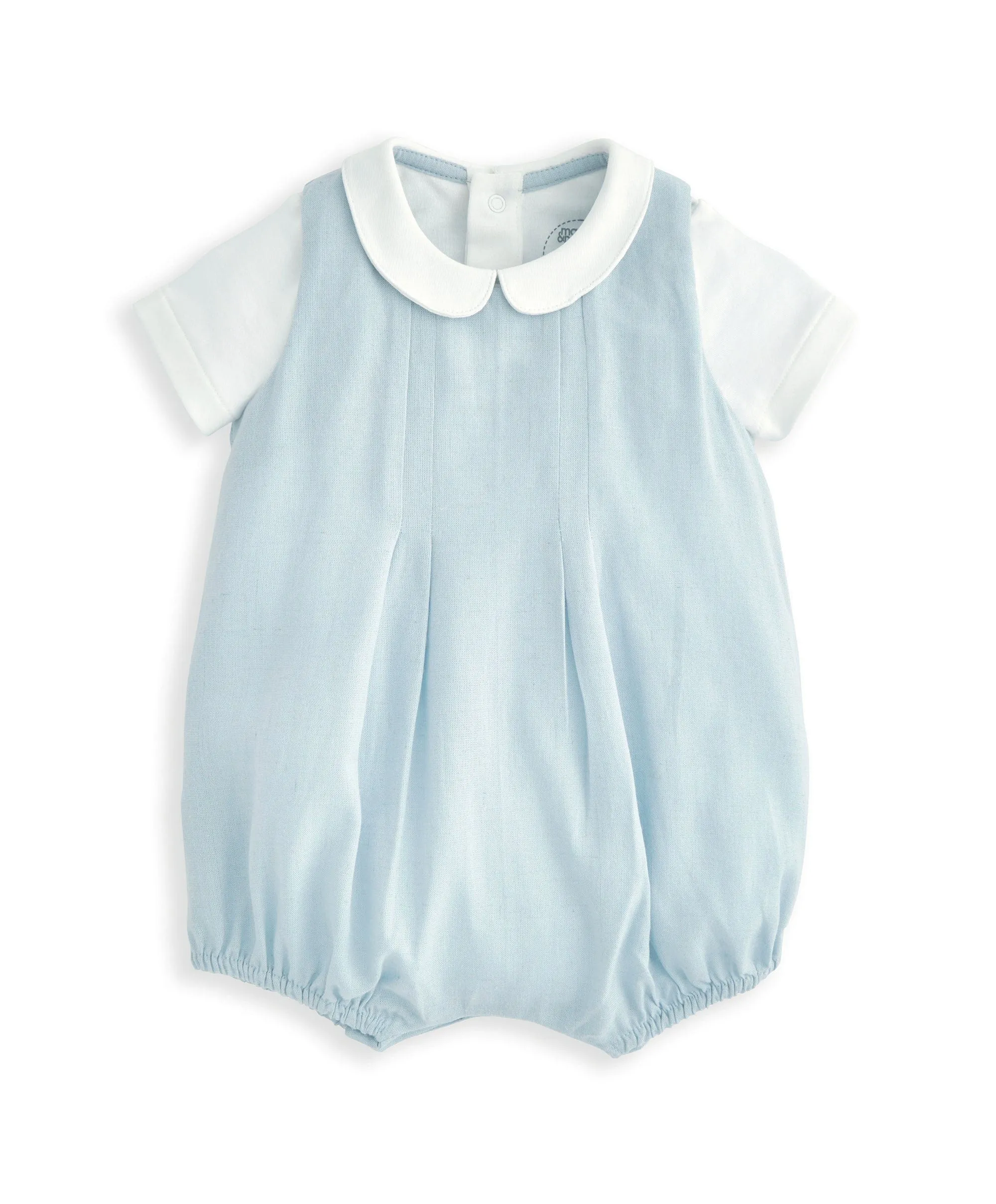 Ensemble Combishort Plissé et Body (2 Pièces) - Blanc Bébé Enfant Mamas & Papas