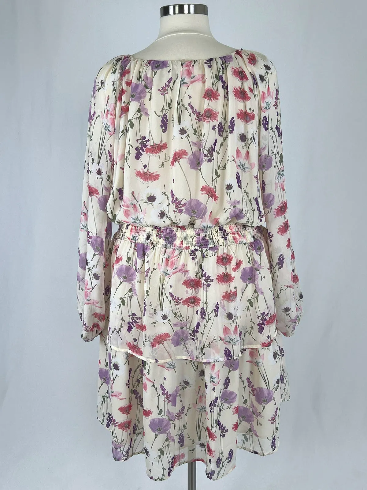 Robe à volants florale Pleione Taille 3XL (24) Crème et Rose