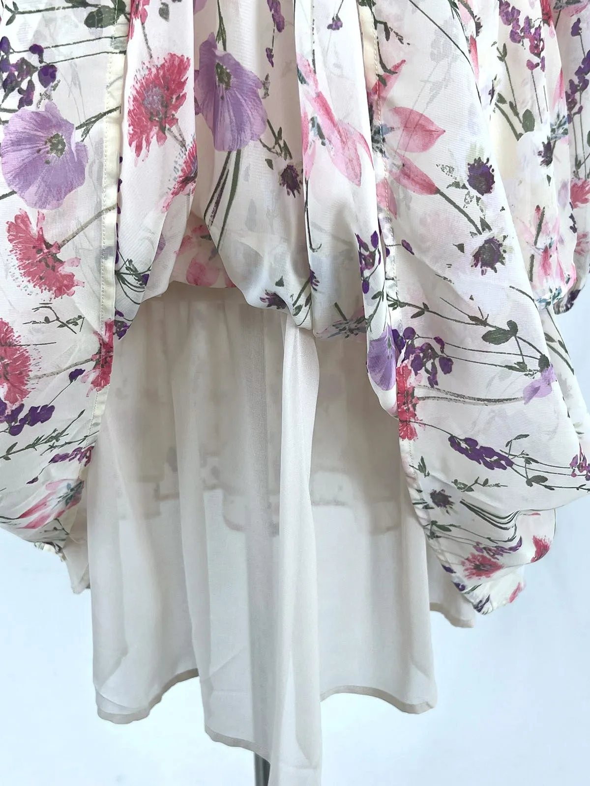 Robe à volants florale Pleione Taille 3XL (24) Crème et Rose