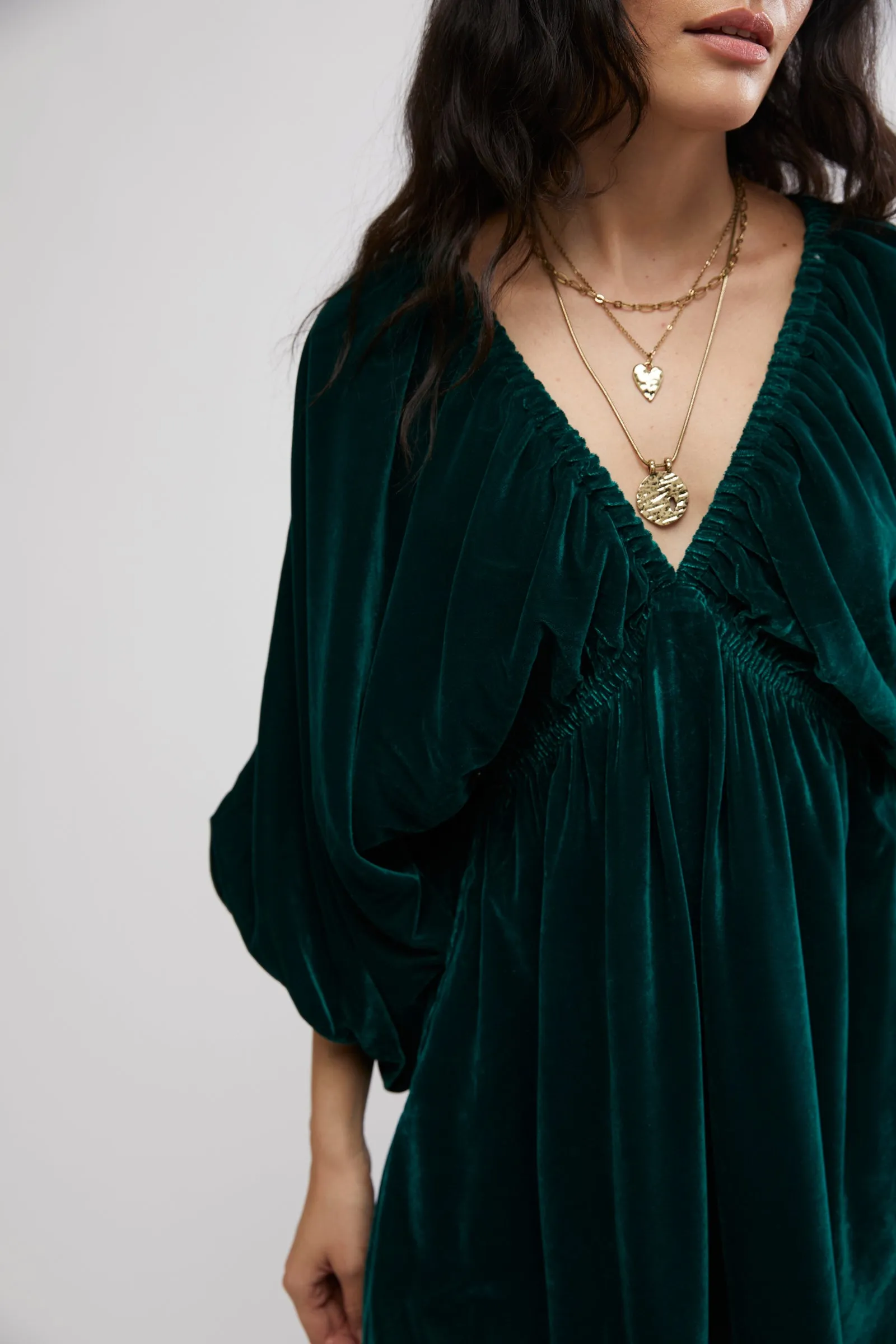 Robe mini en velours Portia