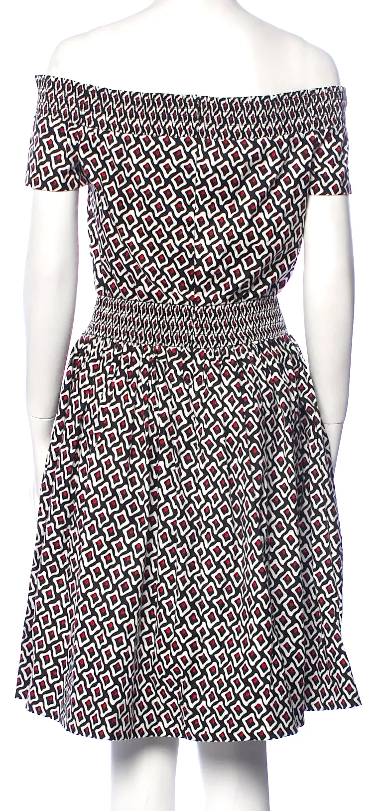 Prada Italie. Robe courte décolletée en mélange de coton Collection 2014