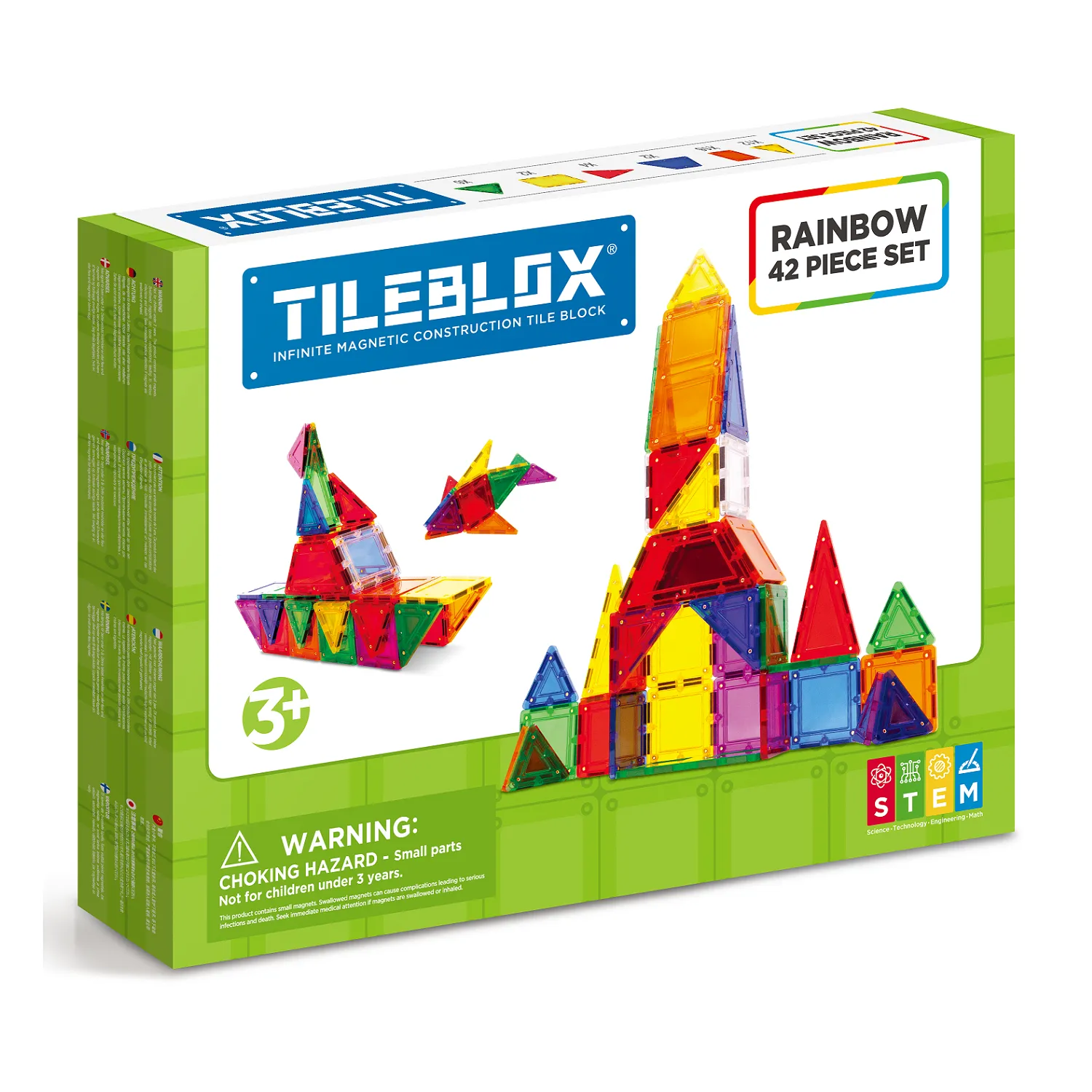 Jeu de tuiles magnétiques Rainbow 42