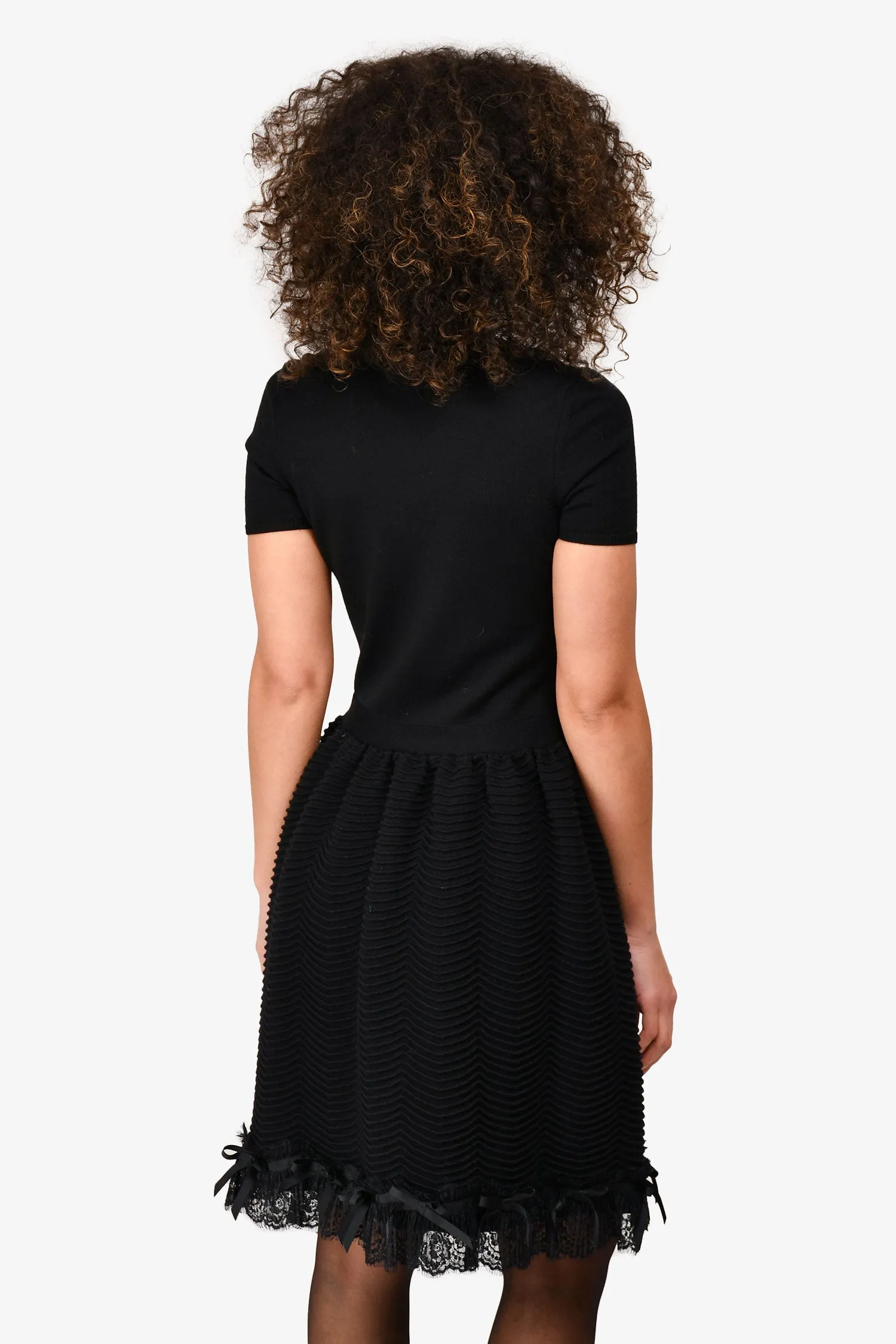 Robe Red Valentino en laine avec détail d'ourlet en ruban taille S