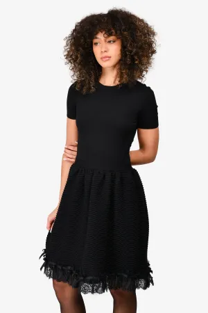 Robe Red Valentino en laine avec détail d'ourlet en ruban taille S