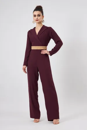 Combinaison formelle ruban avec ceinture ornée