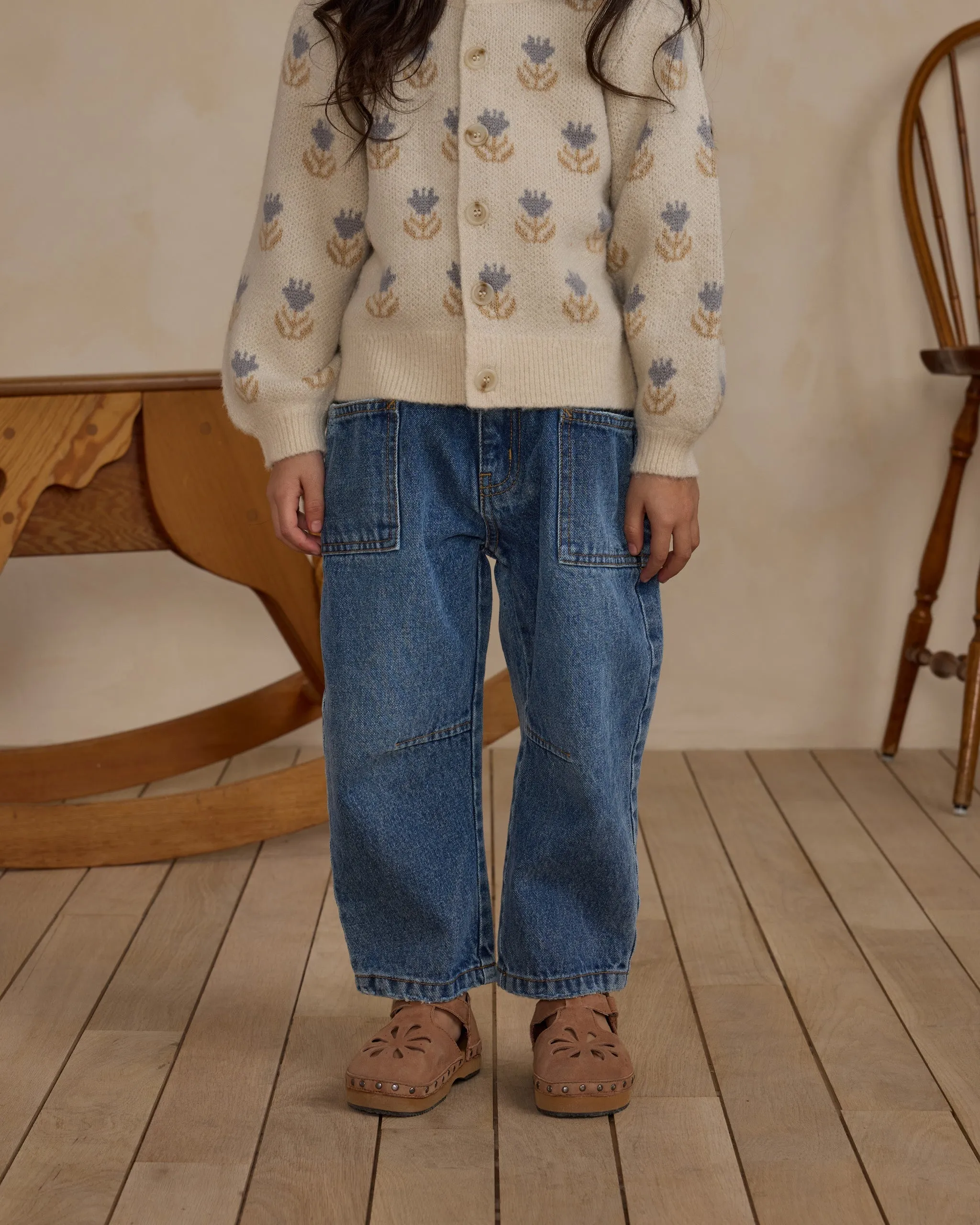 Rylee   Cru Pantalon tonneau bébé-enfant | Indigo