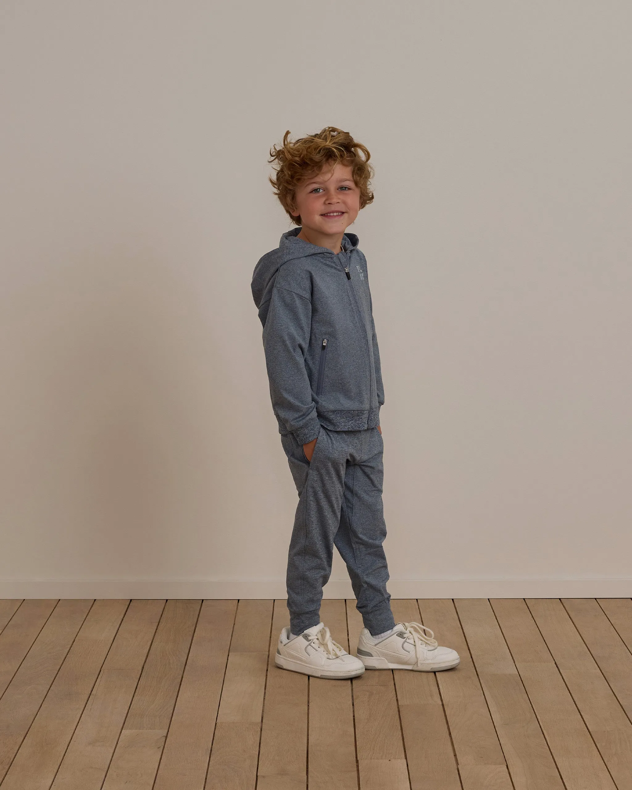 Rylee   Cru Babykids Century Tech Jogger | Indigo Chiné
