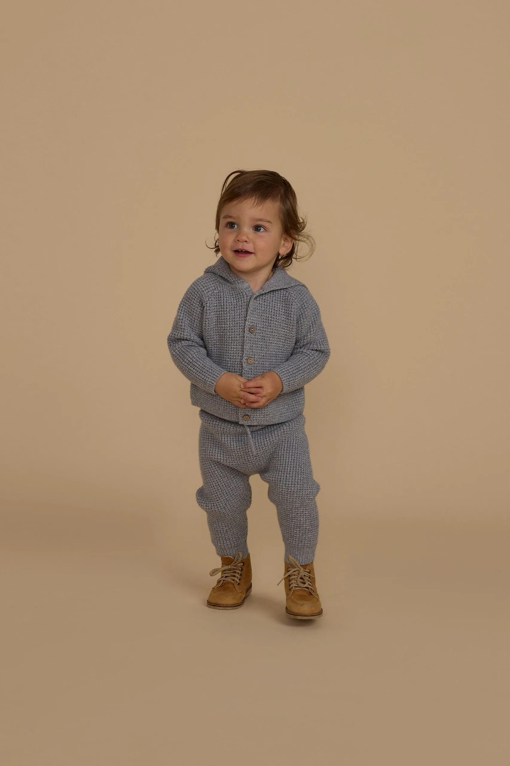 Rylee   Cru Pantalon Gable pour bébé et enfant | Bleu poussiéreux