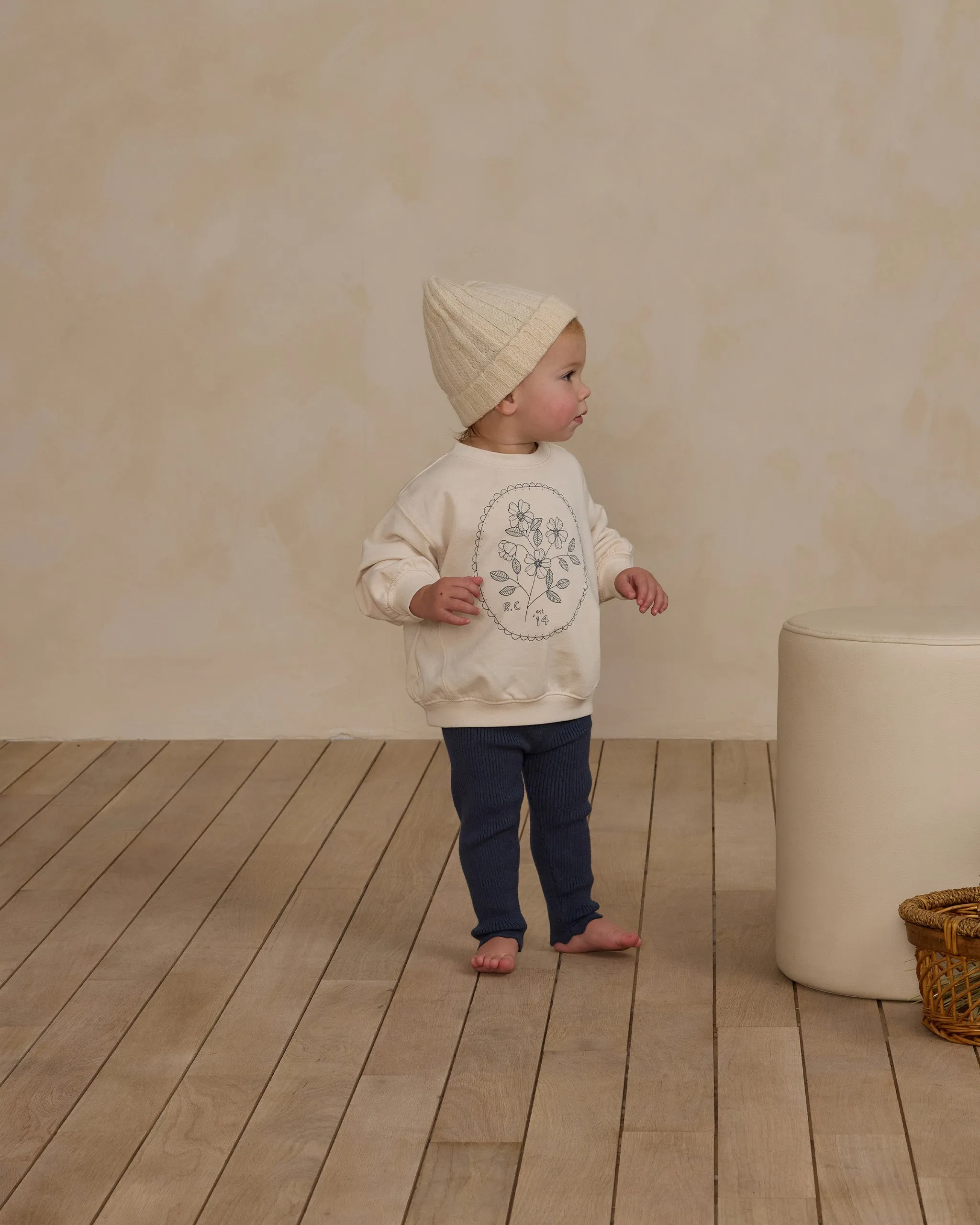 Rylee   Cru Sweat-shirt ample bébé/enfant | Fleurs sauvages
