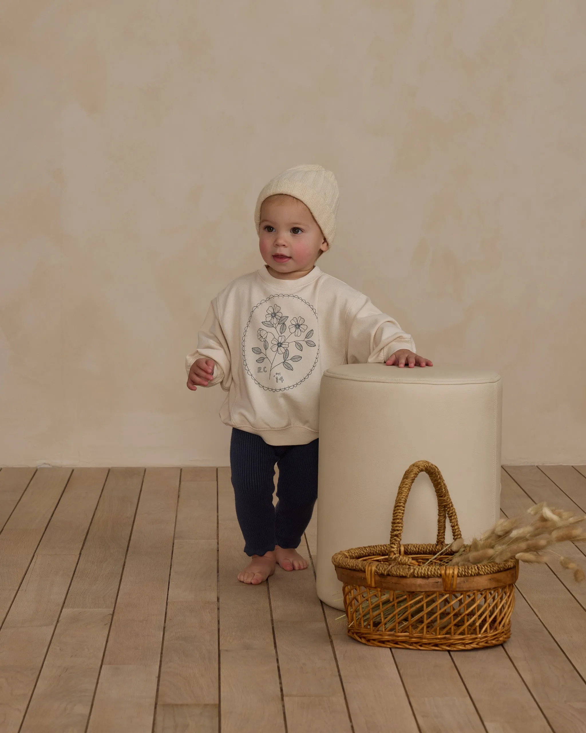 Rylee   Cru Sweat-shirt ample bébé/enfant | Fleurs sauvages