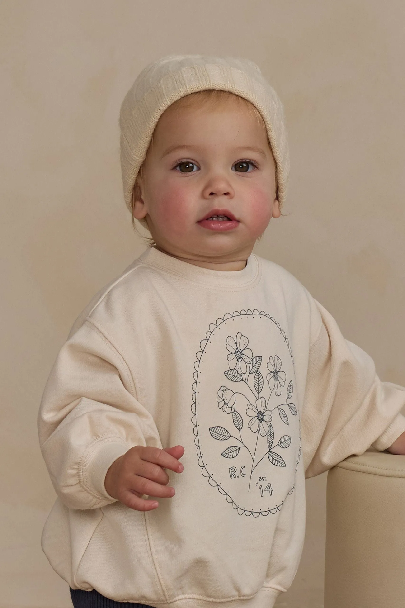 Rylee   Cru Sweat-shirt ample bébé/enfant | Fleurs sauvages