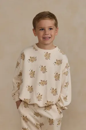 Rylee   Cru Sweat-shirt décontracté bébé/enfant | Coyote Naturel