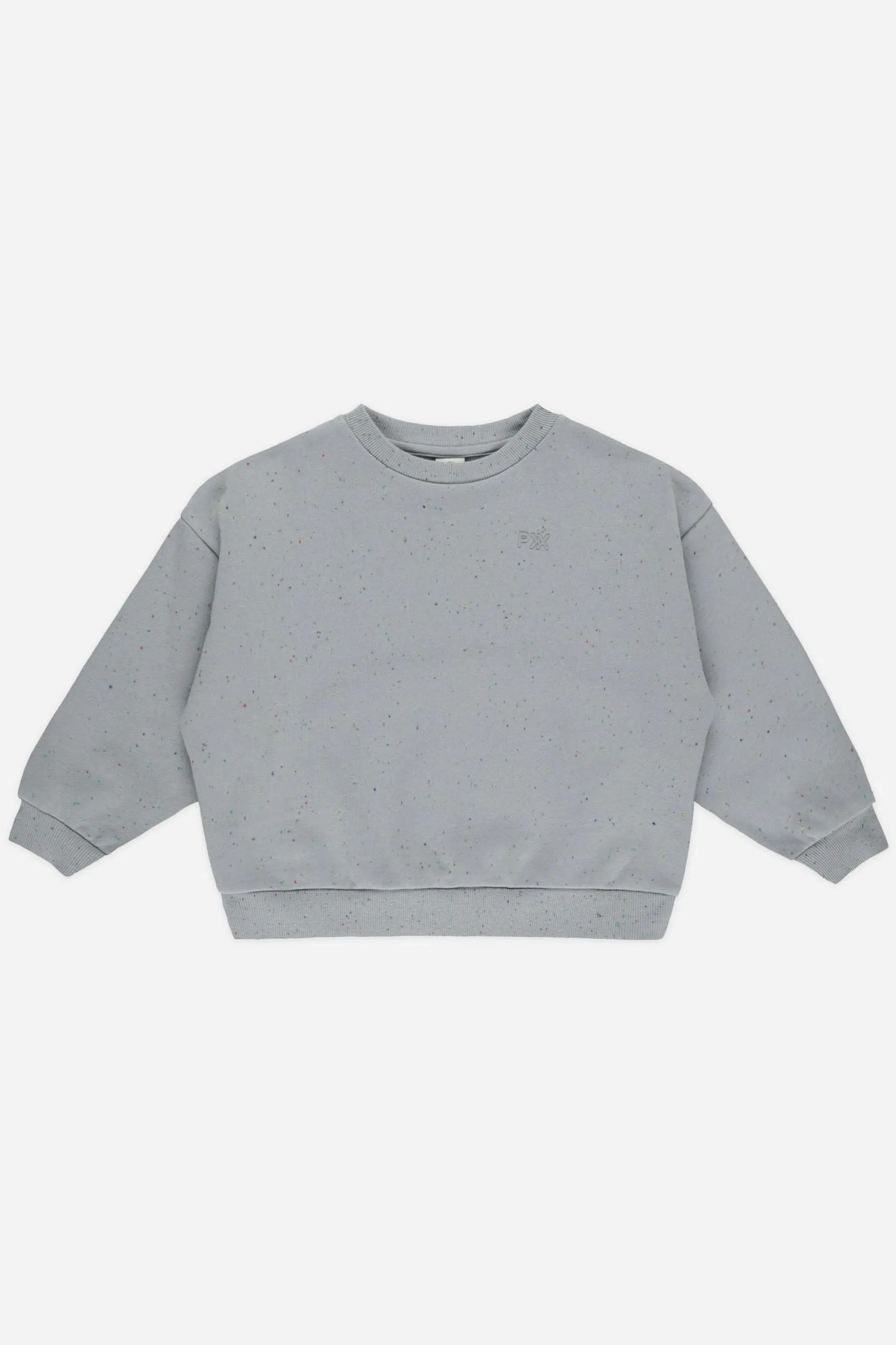 Rylee   Cru Sweat-shirt décontracté bébé/enfant | Bleu poussiéreux