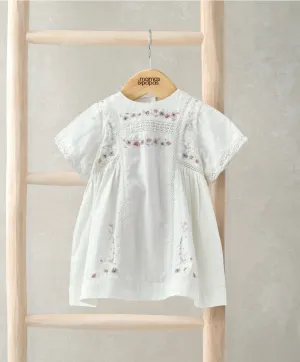 Robe courte en coton brodé - Imprimé floral pour bébés et enfants Mamas & Papas
