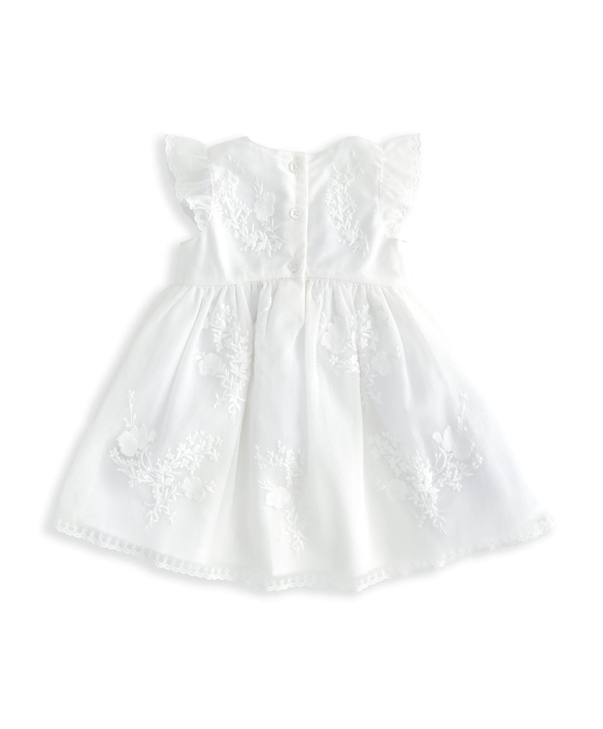 Robe courte en dentelle brodée - Imprimé floral