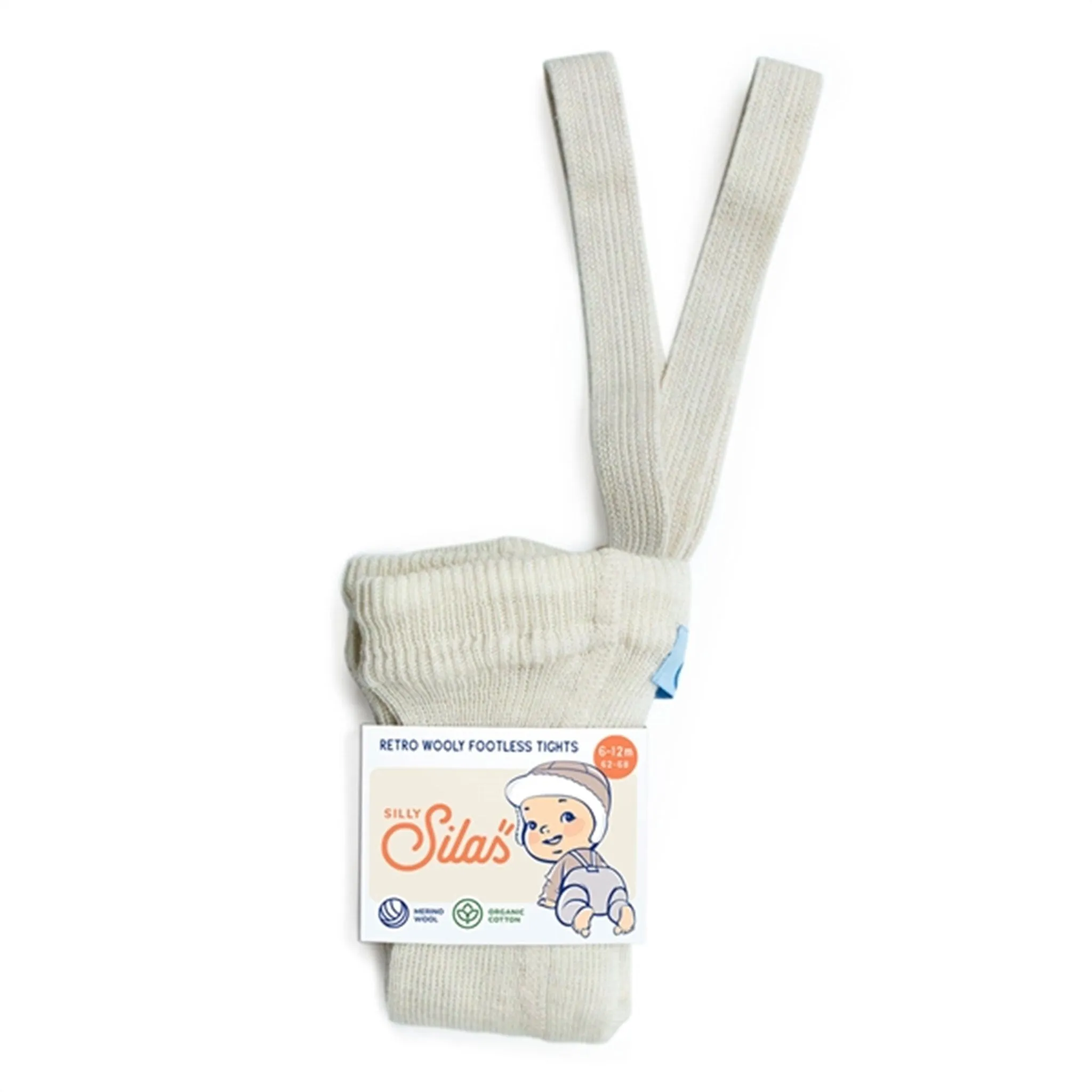 Collants sans pieds Silly Silas Wooly avec bretelles - Mélange crème Bébé/Enfant_Silly-Silas