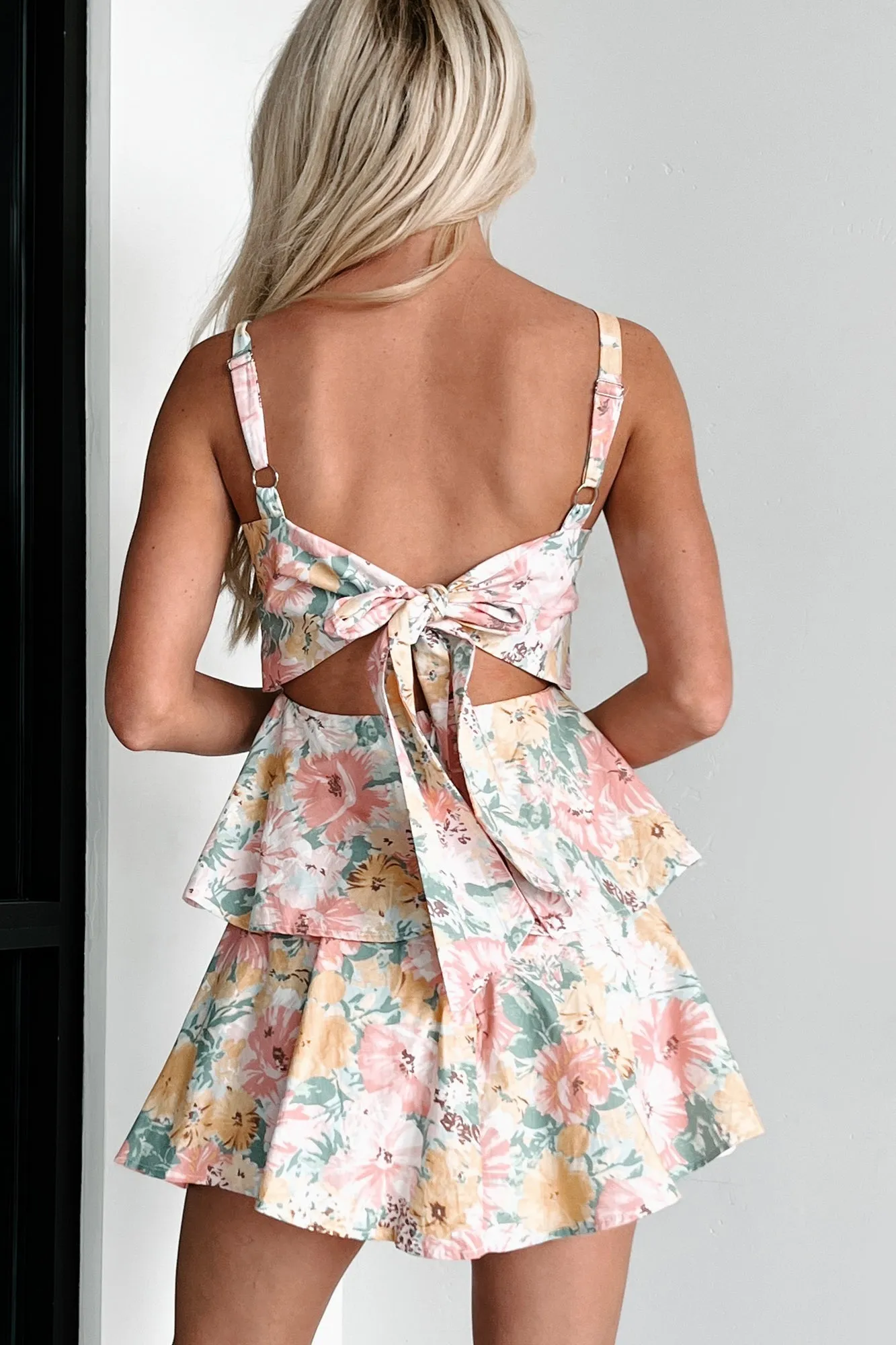 Robe fleurie à étages Chardonay (Multi Blush)