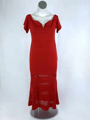 Robe rouge décolletée taille 18W