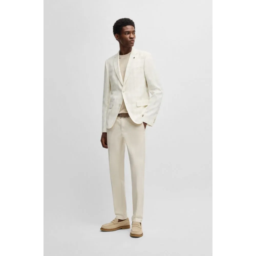 Veste de costume ajustée en laine mélangée à carreaux