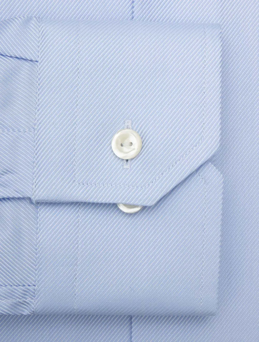 Chemise en sergé texturée bleue coupe slim