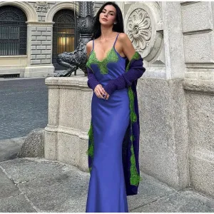 Robe portefeuille avec détails en dentelle