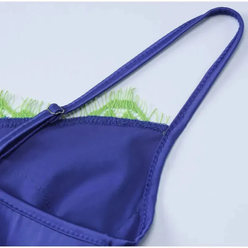 Robe portefeuille avec détails en dentelle