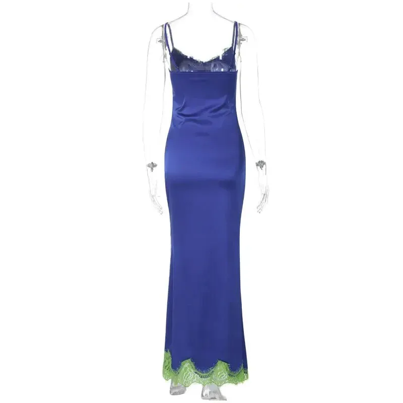 Robe portefeuille avec détails en dentelle