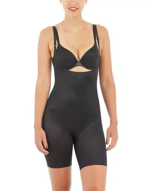 Spanx Thinstincts 2.0 Femme 3X Noir Stretch Bustier Ouvert Body Mi-Cuisse JDM471