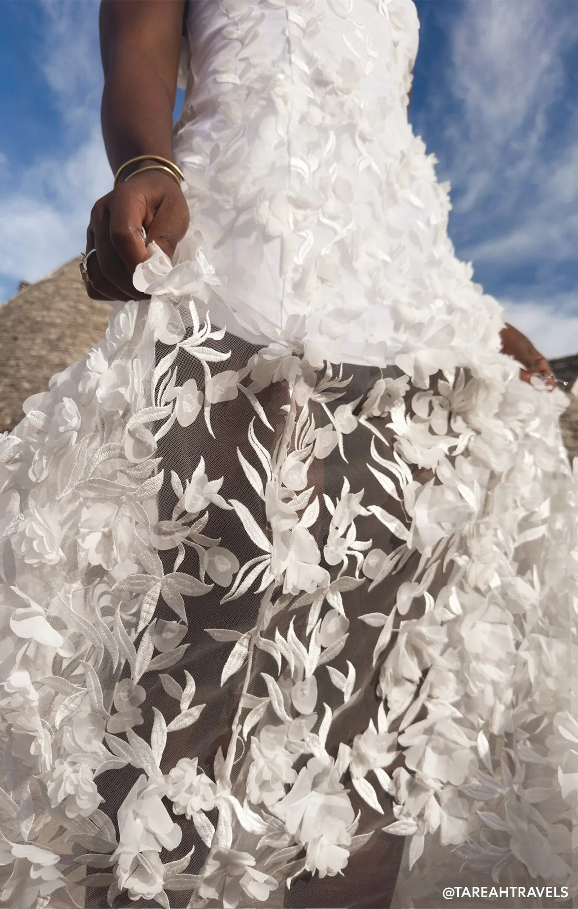 Robe Stéphanie ~ Broderie Florale 3D